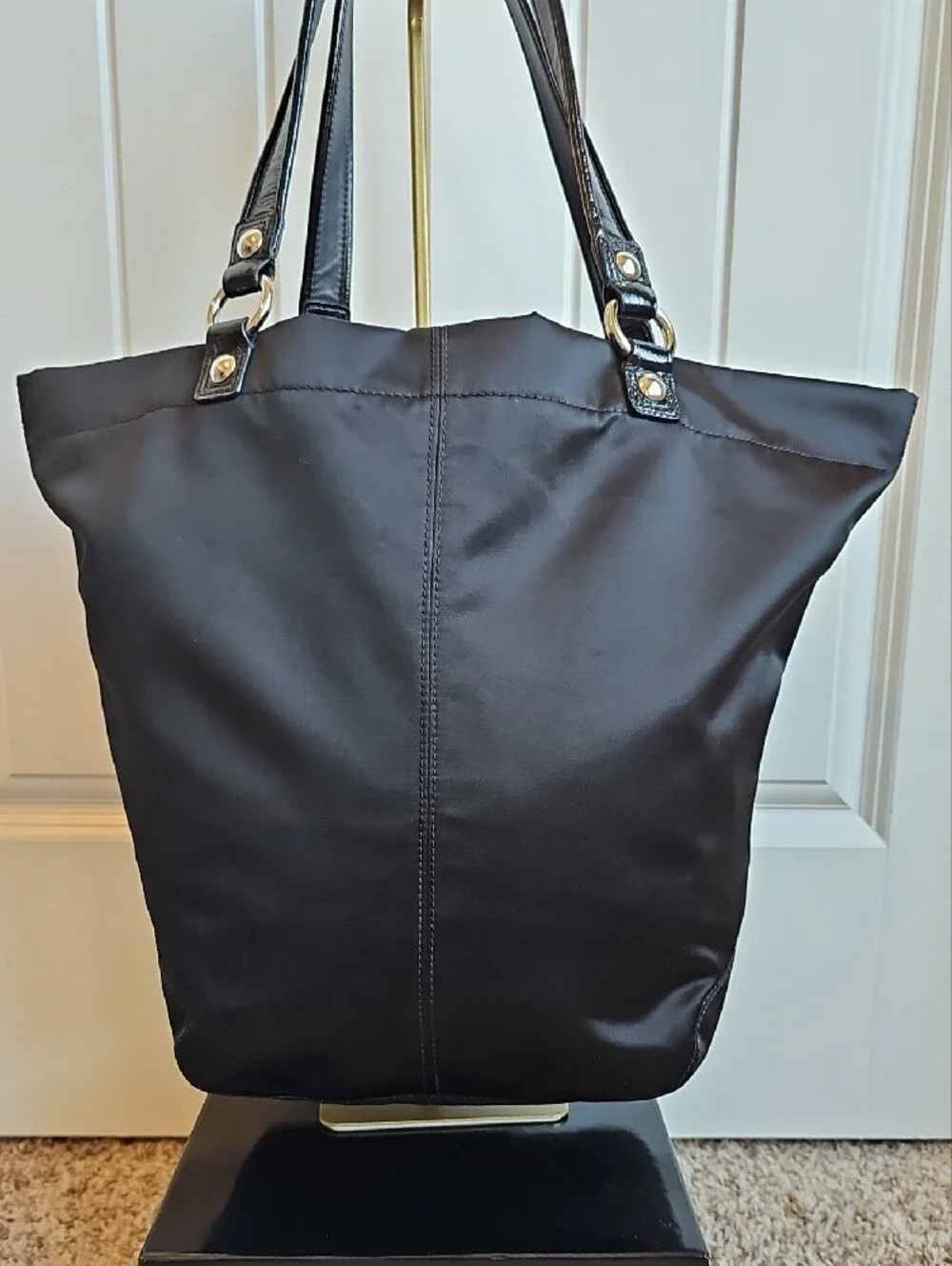 COACH Poppy Holiday Limited Edition Rhinestone Glam Tote Bag F17144 Black EUC